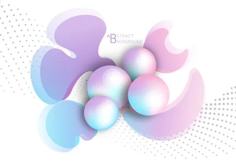 Abstract background with the rainbow ball, flat shape. Vector illustration. Stock Illustration