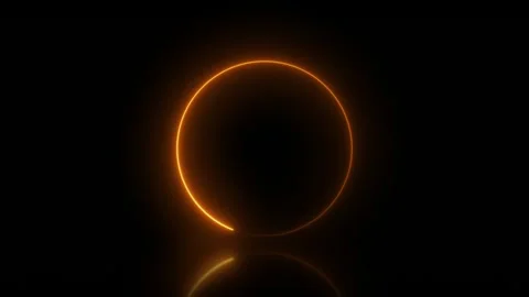 Abstract background rainbow blue red spectrum fluorescent light with neon circle Stock Footage 242514102