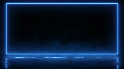 Abstract background rainbow blue spectrum fluorescent light with neon square LED Video stock 242514076