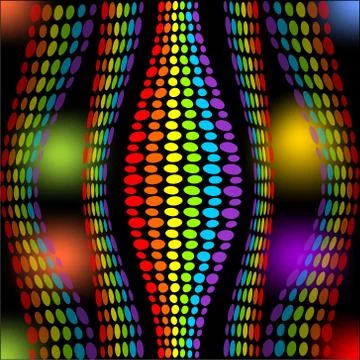 Abstract background with rainbow LED Stock Illustration