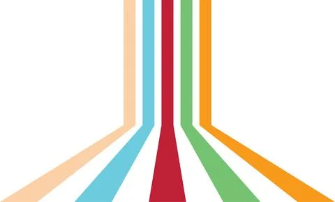 Abstract background of rainbow Line design iRetro style. Vector pattern per.. Stock Illustration