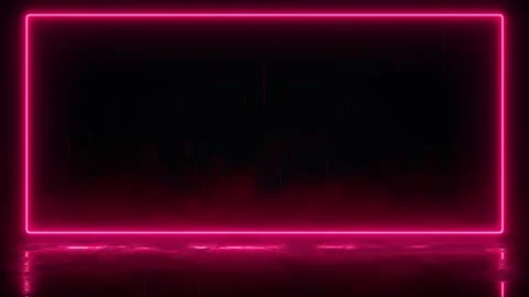 Abstract background rainbow red spectrum fluorescent light with neon square LED Video stock 242514081