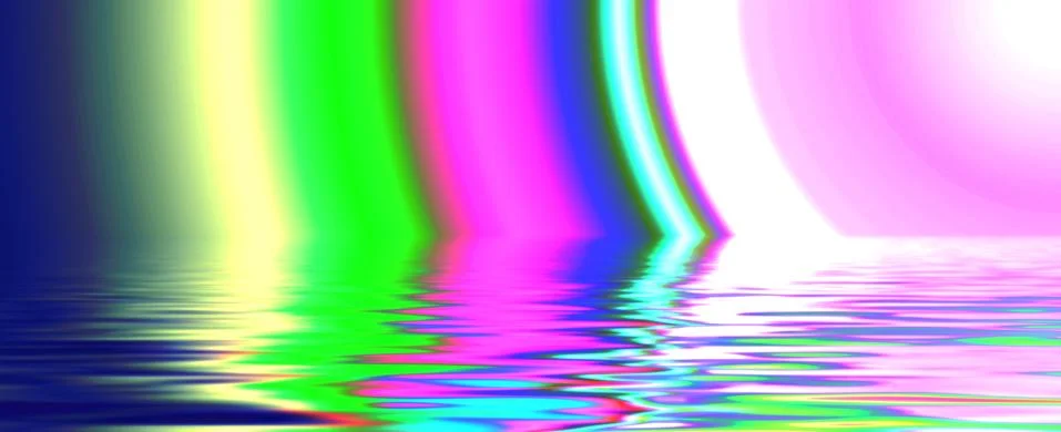 Abstract background rainbow. reflection water for design, Illustrazione stock