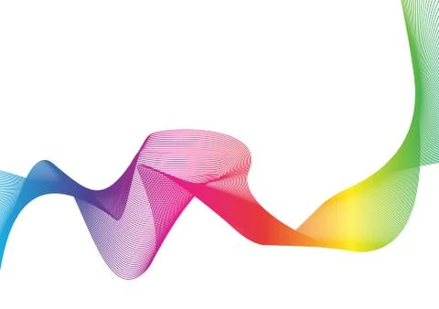 Abstract background with rainbow wave Stock Illustration