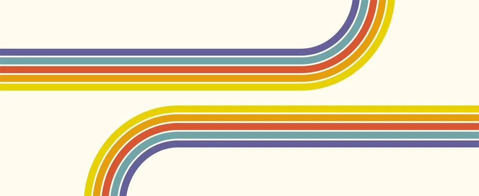 Abstract background of rainbow Wavy Line designs Vector pattern ready to use for 스톡 일러스트