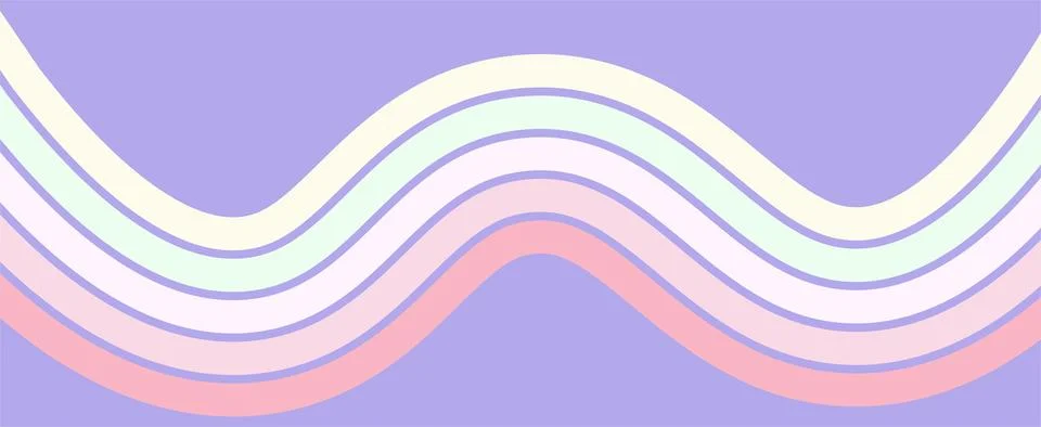 Abstract background of rainbow Wavy Line design pink shades. Vector pattern Stock Illustration