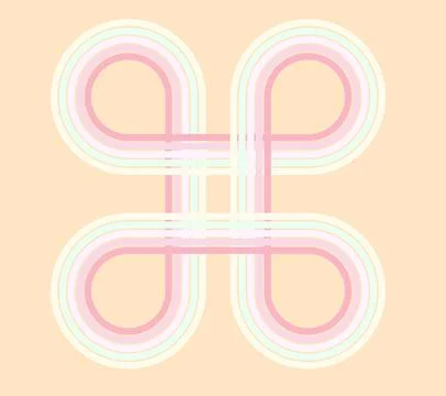 Abstract background of rainbow Wavy Line design pink shades. Vector pattern Stock Illustration