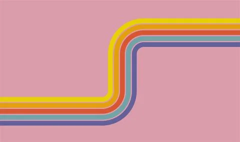 Abstract background of rainbow Wavy Line designs Vector pattern ready to use for 스톡 일러스트