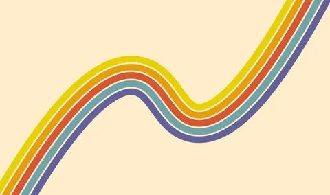 Abstract background of rainbow Wavy Line designs Vector pattern ready to use for 스톡 일러스트