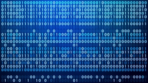 Abstract background with random binary numeric 0 1 Stock Footage 147519896