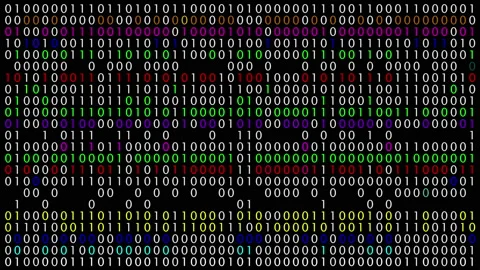 Abstract background with random binary numeric 0 1 Stock Footage 148968505