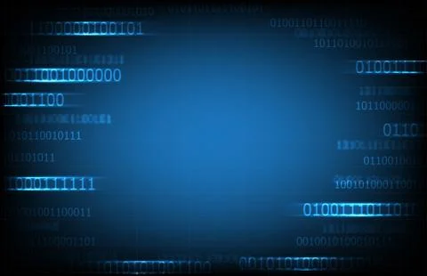Abstract background of random digital binary number programming Stock Illustration