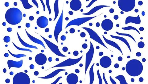 Abstract background with random doodles in blue Stock Illustration