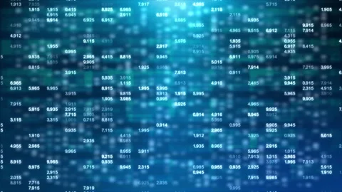 Abstract background with random numeric for data networking technology 스톡 동영상 147520213