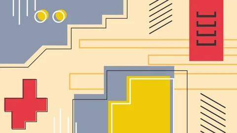 Abstract background of random objects Stock Footage 334738053
