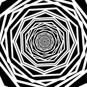 Abstract background with random rotating octagon shapes Illustrazione stock