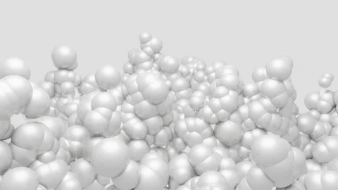 Abstract background of random white circle , 3D illustration rendering Stock Footage 172568876