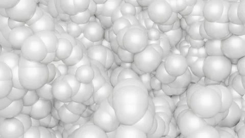 Abstract background of random white circle , 3D illustration rendering Stock Footage 172568882