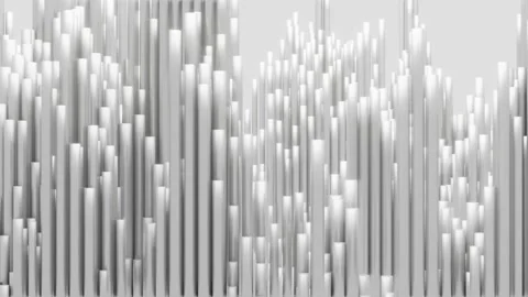Abstract background of random white cube block wave pattern, 3D illustration  動画素材 172568877