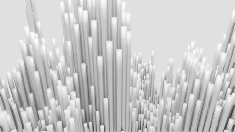 Abstract background of random white cube block wave pattern, 3D illustration  動画素材 172568878