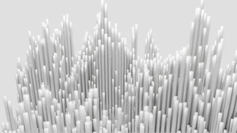 Abstract background of random white cube block wave pattern, 3D illustration  動画素材 172568879