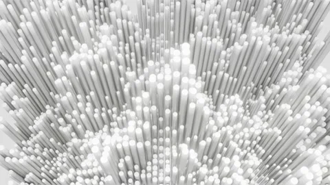 Abstract background of random white cube block wave pattern, 3D illustration  動画素材 172568883
