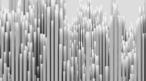 Abstract background of random white cube block wave pattern, 3D illustration  스톡 일러스트