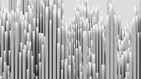 Abstract background of random white cube block wave pattern, 3D illustratio.. Stock Illustration