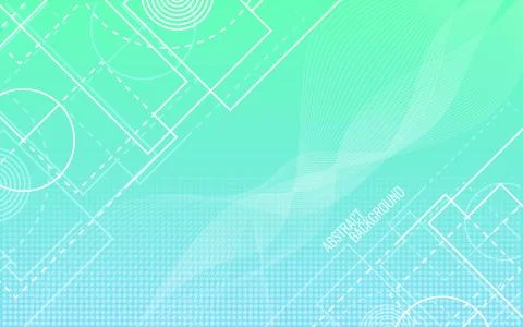 Abstract background. Random white lines and shapes. Geometric backdrop Stock Illustration