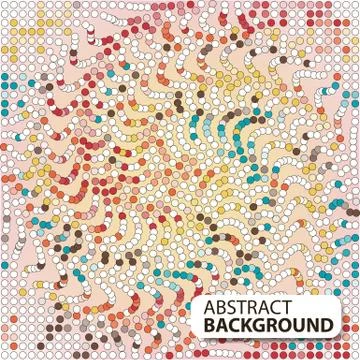 Abstract background of randomly arranged circles Stock Illustration