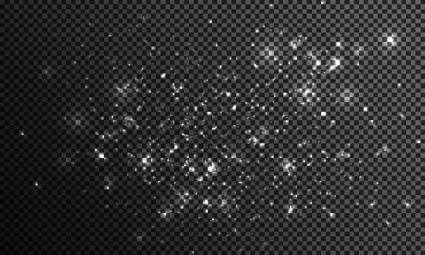 Abstract background of real dust particles with backlight with a real flash lens Stock Illustration