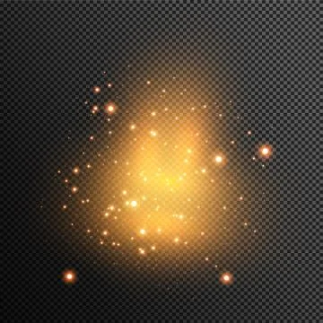 Abstract background of real dust particles with backlight with a real flash lens Stock Illustration