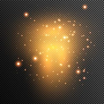 Abstract background of real dust particles with backlight with a real flash lens Stock Illustration