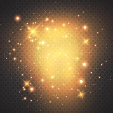 Abstract background of real dust particles with backlight with a real flash lens Stock Illustration