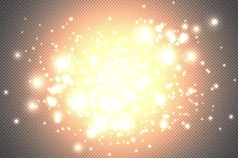 Abstract background of real dust particles with backlight with a real flash lens Stock Illustration