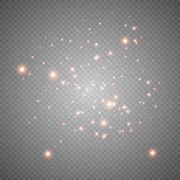 Abstract background of real dust particles with backlight with a real flash lens Stock Illustration
