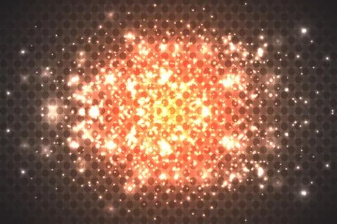 Abstract background of real dust particles with backlight with a real flash lens Stock Illustration