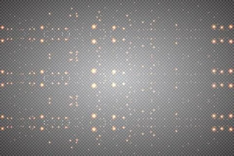 Abstract background of real dust particles with backlight with a real flash lens Stock Illustration