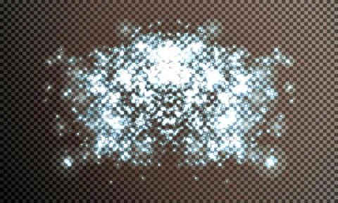 Abstract background of real dust particles with backlight with a real flash lens Stock Illustration