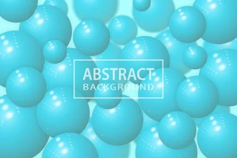 Abstract background with realistic 3d sphere, Vector illustration Illustrazione stock