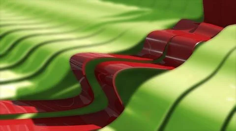 Abstract background with realistic waves lines. Red bend lines in the cent... Stock Photos