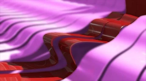 Abstract background with realistic waves lines. Red bend lines in the cent... Stock Photos