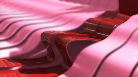 Abstract background with realistic waves lines. Red bend lines in the cent... Stock Photos