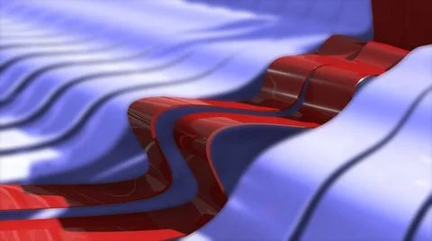 Abstract background with realistic waves lines. Red bend lines in the cent... Stock Photos
