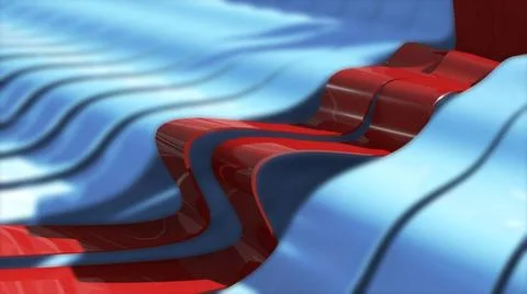 Abstract background with realistic waves lines. Red bend lines in the cent... Foto stock
