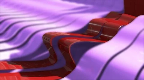 Abstract background with realistic waves lines. Red bend lines in the cent... Stock Photos