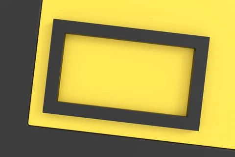 Abstract background of rectangle frame. 3D rendering. Illustrazione stock