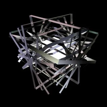 Abstract background of rectangle shape. 3D rendering. Stock Illustration