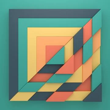 Abstract background of rectangle shape. 3D rendering. イラスト素材