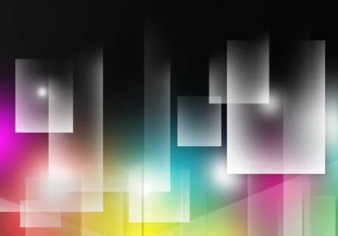 Abstract background rectangle square flare transparent colorful with blank fo Stock Illustration